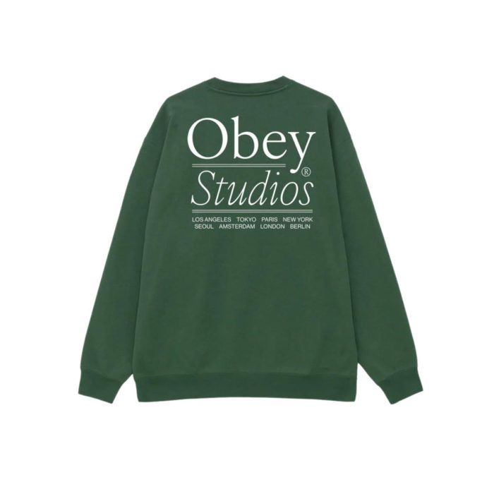 Obey Studios Premium Crewneck Rain Forest - immagine 3