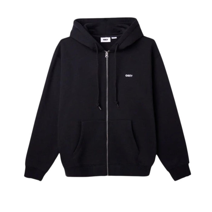 Obey Established Works Bold Zip Hood II Black - immagine 2