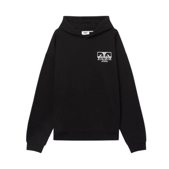 Obey Jazhead Extra Heavy Hood Black - immagine 3