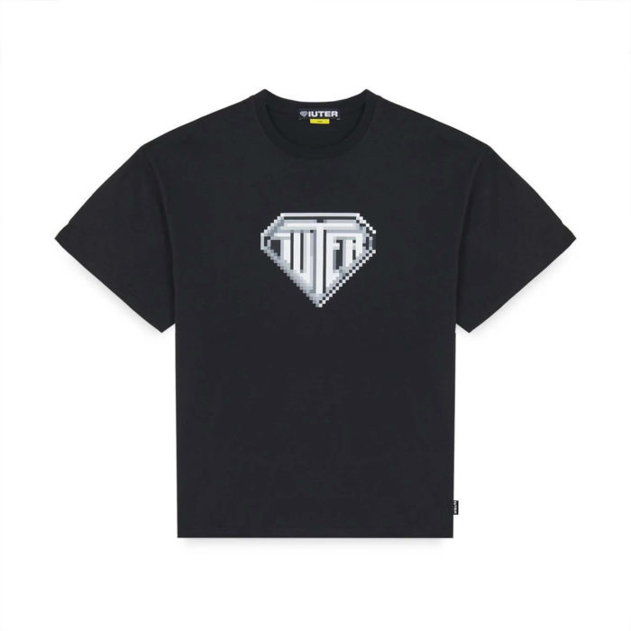 Iuter Pixel Logo Tee Black - immagine 2
