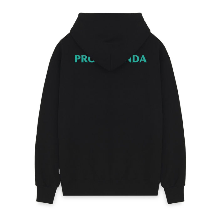 Propaganda Logo Fire Hoodie Black - immagine 3