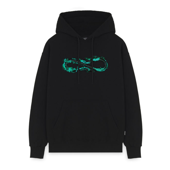 Propaganda Logo Fire Hoodie Black - immagine 2
