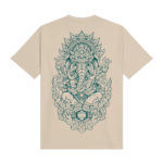 Dolly Noire Ganesha Outline Tee Beige