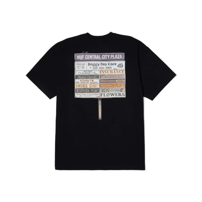 HUF Plaza T-Shirt Black - immagine 2