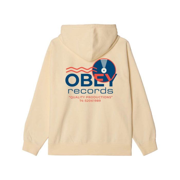 Obey Records Sound Waves Pullover Unbleached - immagine 2