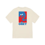 Obey Cropped Icon T-Shirt Cream