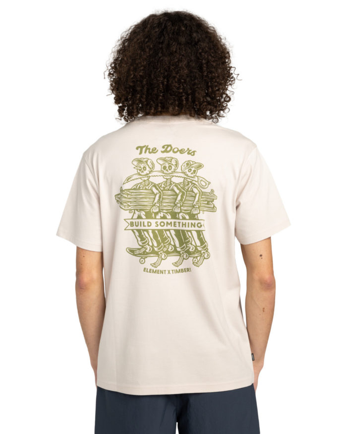Element Timber Skeleton Gang T-Shirt Oat Milk - immagine 3