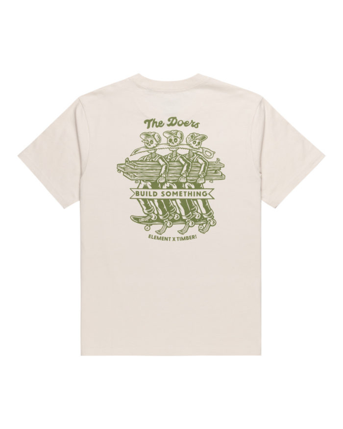 Element Timber Skeleton Gang T-Shirt Oat Milk - immagine 5