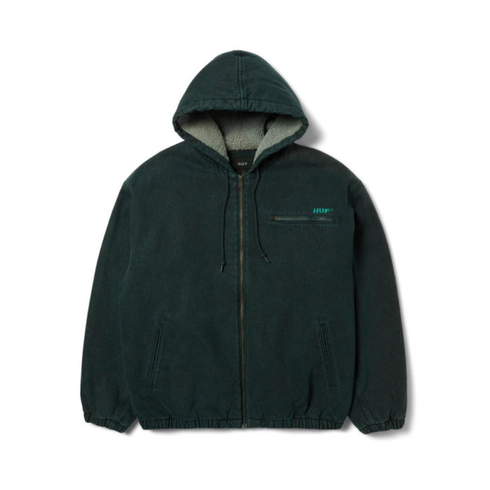 HUF What A Jungle Denim Work Jacket Evergreen - immagine 2