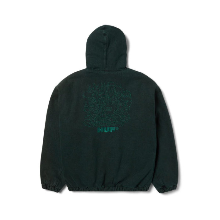 HUF What A Jungle Denim Work Jacket Evergreen - immagine 4