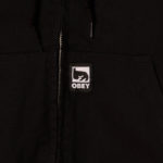 Obey Glen Zip Up Jacket Black Faded Wash - immagine 4