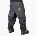 Blueskin Jeans Baggy Denim Black/Yellow Used Washed