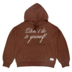 Deceit Don' t Lie Crop Hoodie Brown