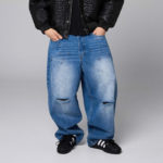 Grimey Royal Paw Big Boy Denim Pants Washed Blue - immagine 4