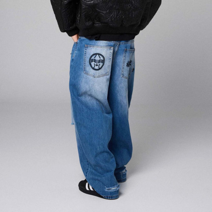 Grimey Royal Paw Big Boy Denim Pants Washed Blue - immagine 6