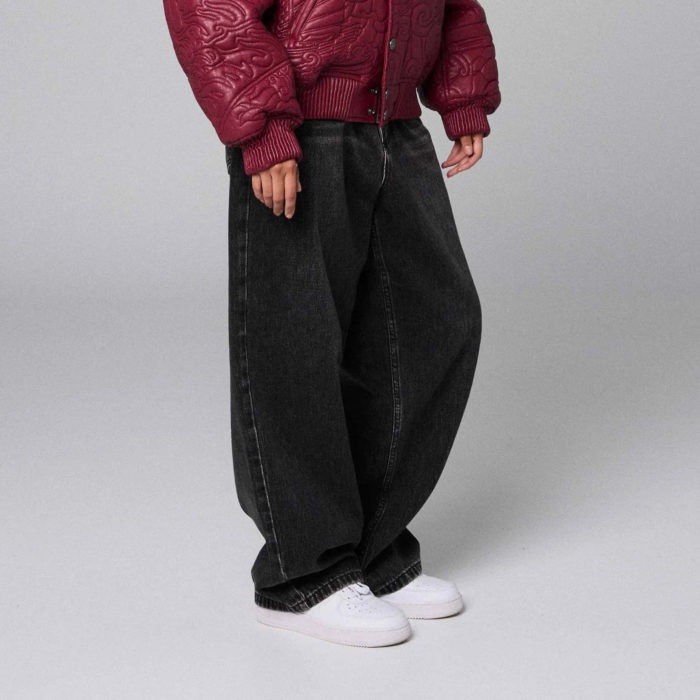 Grimey Royal Paw Big Boy Washed Black Denim Pants - immagine 5