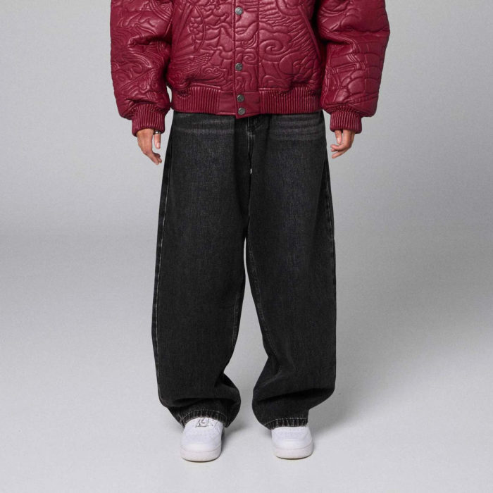 Grimey Royal Paw Big Boy Washed Black Denim Pants - immagine 6
