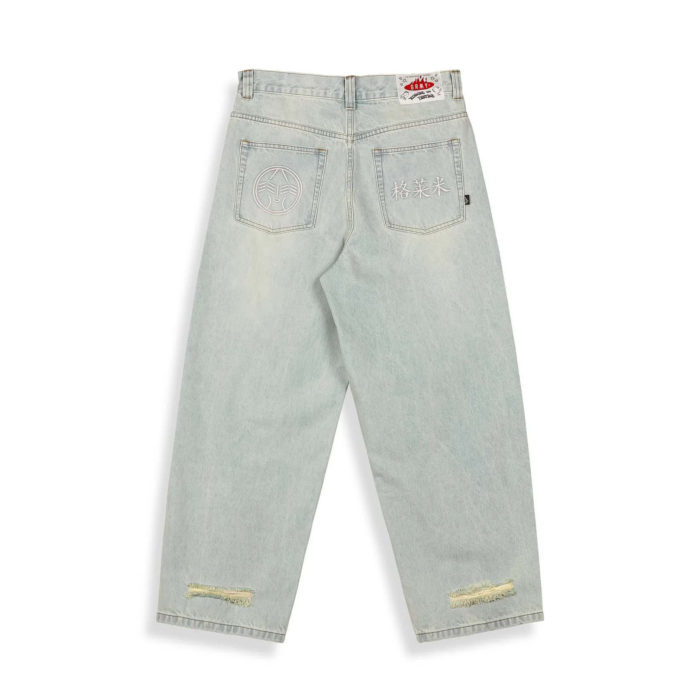 Grimey Denim Royal Paw Big Boy Washed Light Blue - immagine 2