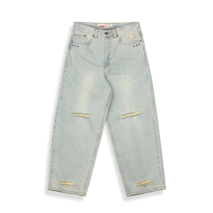 Grimey Denim Royal Paw Big Boy Washed Light Blue - immagine 3