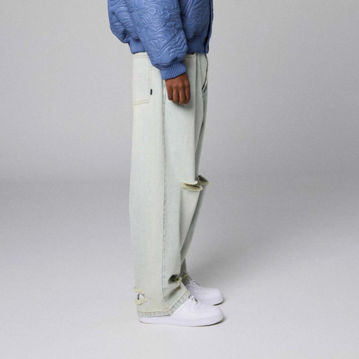Grimey Denim Royal Paw Big Boy Washed Light Blue - immagine 5