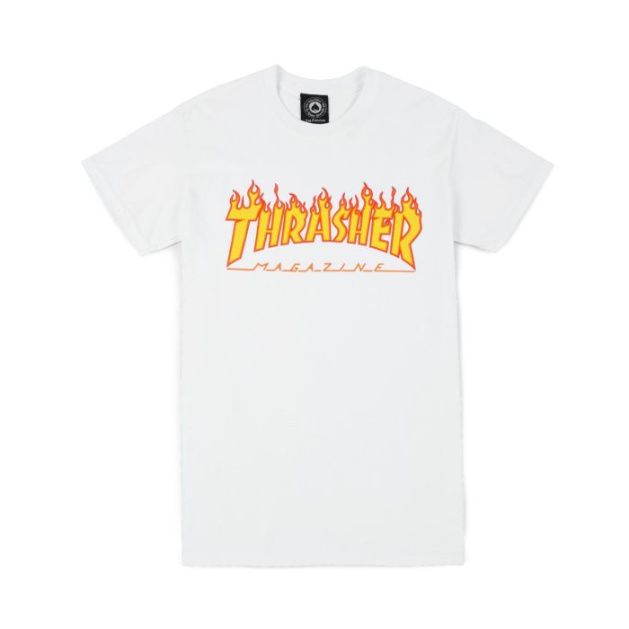 Thrasher - T-Shirt Flame - White - immagine 2
