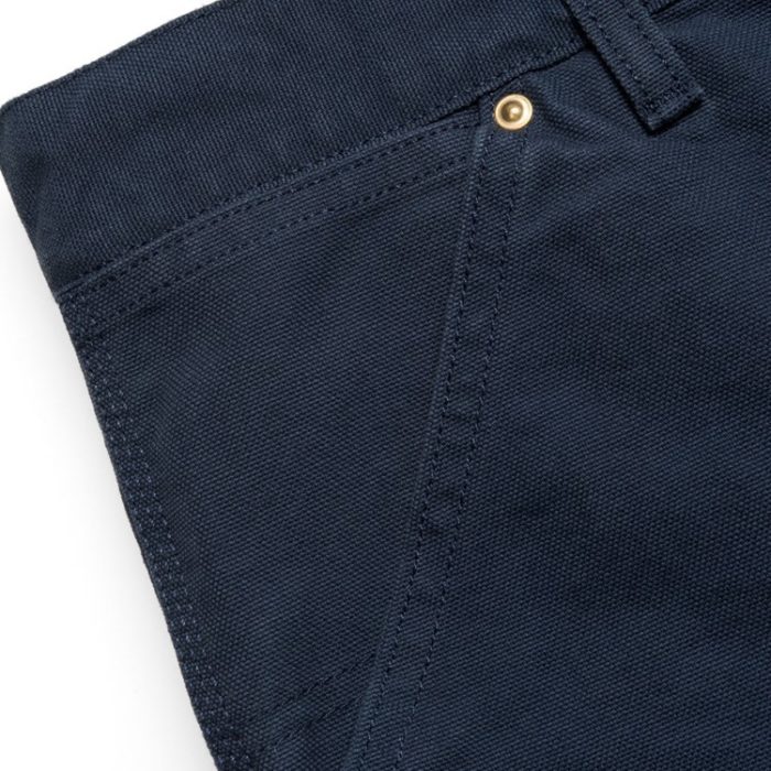 Carhartt - Pantalone Single Knee Pant - Navy Rinsed - immagine 7
