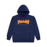 Thrasher Magazine - Felpe Flame Logo Hood - Navy