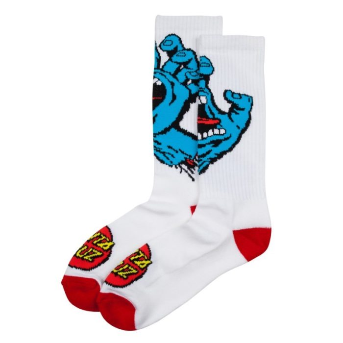 Santa Cruz - Calze Screaming Hand Socks  - White - immagine 2