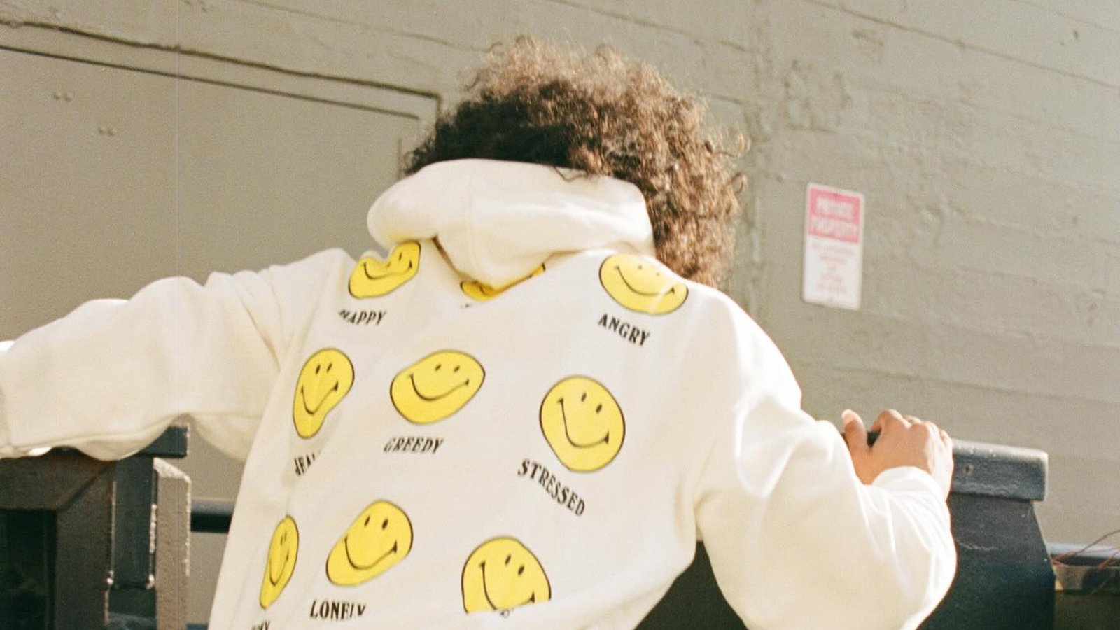 Felpa Chinatown Market con stampa smiley